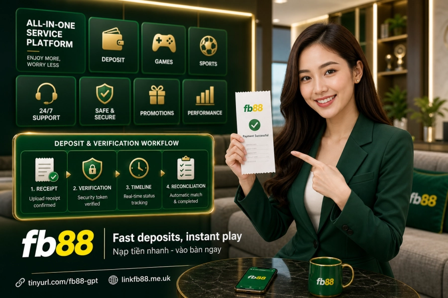 gửi tiền vào Fb88 phương thức thanh toán xác minh giao dịch